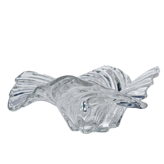 MIKASA Belle Epoque Asymmetrical Wavy Glass Bowl Decorative Vase Centerpiece