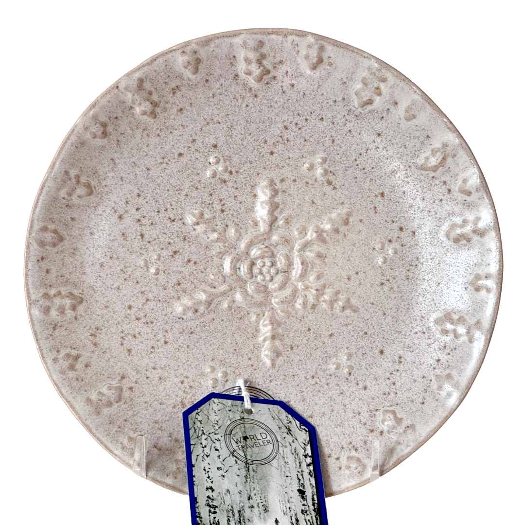 Salad Side Appetizer Dessert Plate Speckled Tan Stoneware World Traveler Deartis