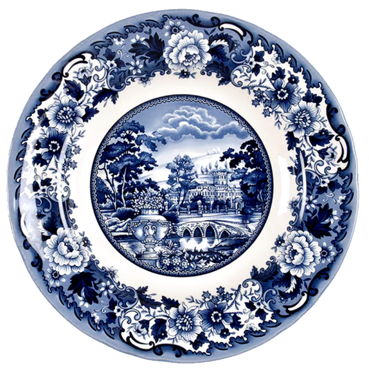 Soup Pasta Bowl Large Rim Belmont Dark Blue Earthenware Legend British Heritage
