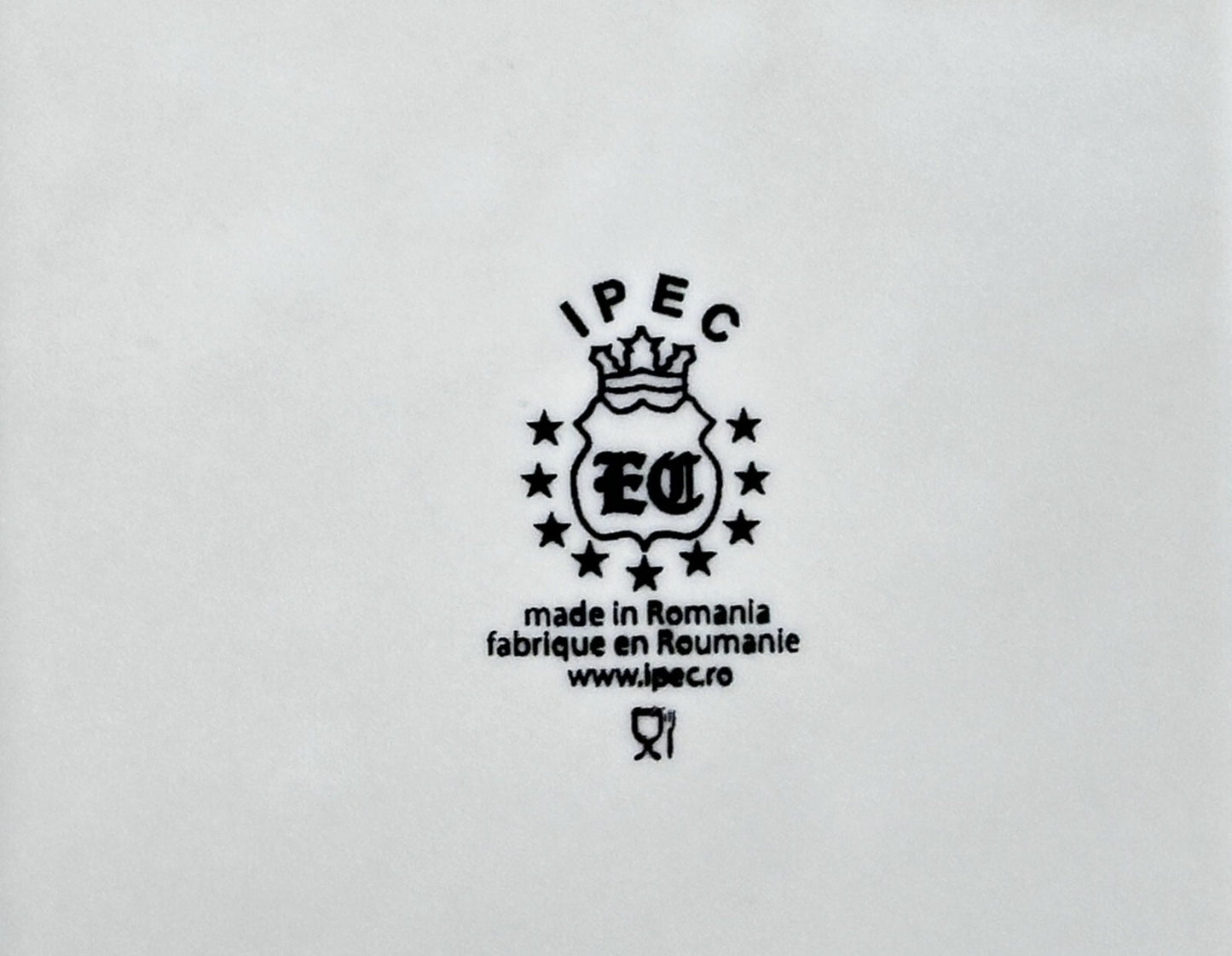 Square Plate 9.5" Distressed Antique Look Green & Tan by Ipec Set/4 Unique Plate