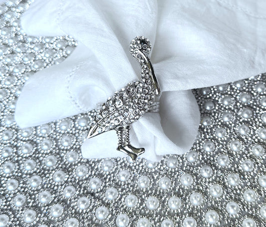 Napkin Rings Sea Life Pelican Sparkling Rhinestone Jewel by Coastal Collection