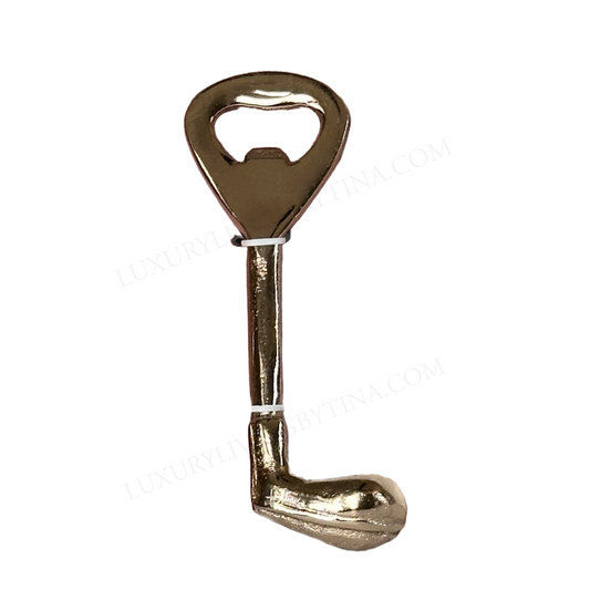 Bottle Opener Handheld Gold Golf Club Unique Gift for Home Bar, Father's Day