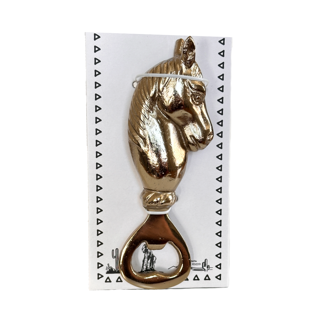 Bottle Opener Handheld Gold Horse Head Barware For Home Bar Great Gift For The Equestrian Lover