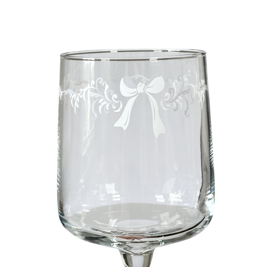 Wine Glasses Rakle Perla White Bow 16.5 oz Capacity - Set of 3