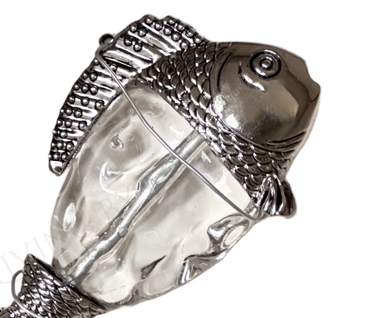 Bottle Opener Handheld Tropical Sea Life Fish Silver Metal & Glass Tommy Bahama