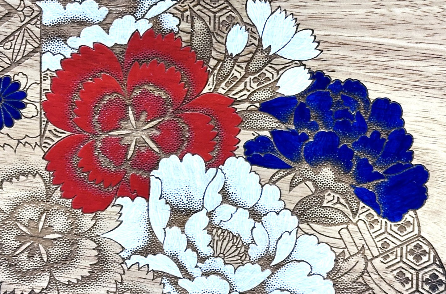 Wall Art, Art Piece, Platter, Kyo-Yuzen Aya Printing & Kyo-Yuzen Engraving Sans