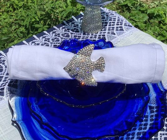 Napkin Rings Sea Life Sparkling Silver Tropical Fish by Coastal Collection