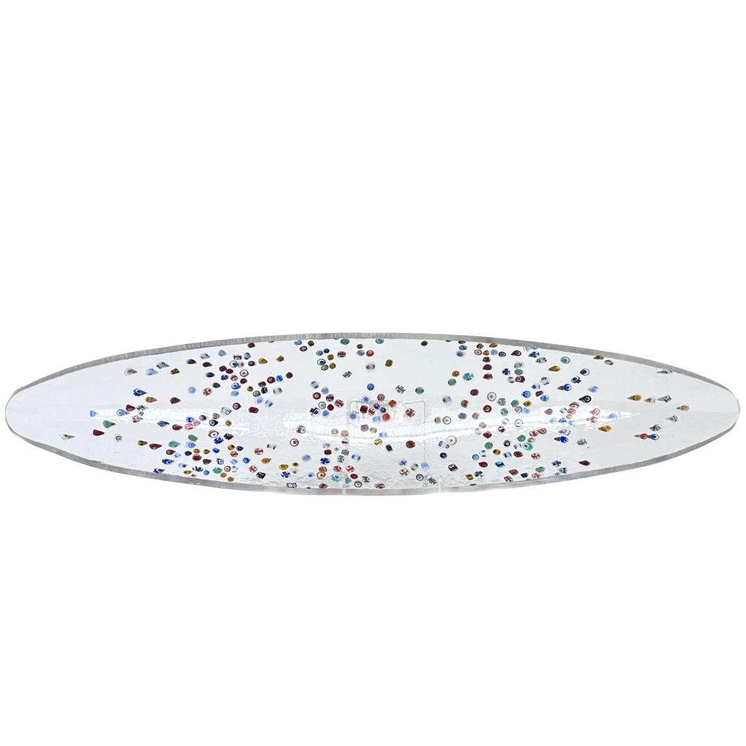 Murano Glass Millefiori Bowl Canoe Shape Handmade in Italy byYalos Murano Glass