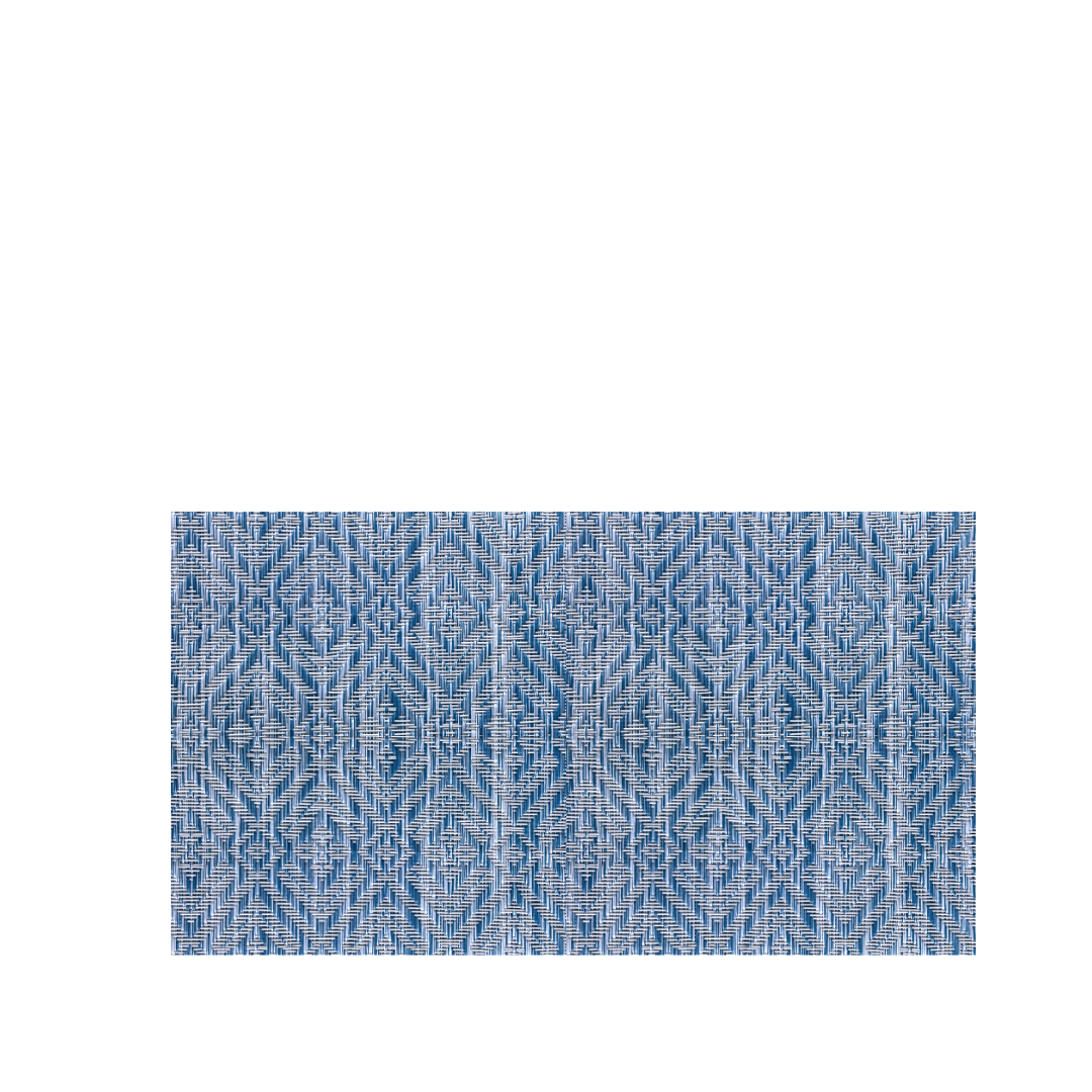 Placemats Rectangle 13"x18" Blue & Silver Geometric Hexagons & Diamond Shapes