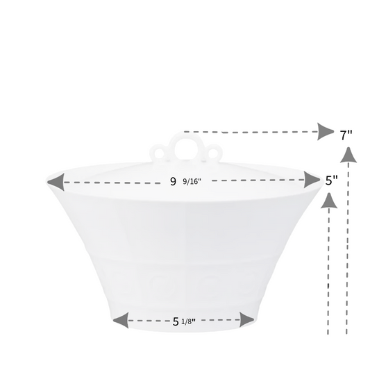 Soup Tureen, Vegetable Dish with Lid by Philippe Deshoulieres Osmose Extra White