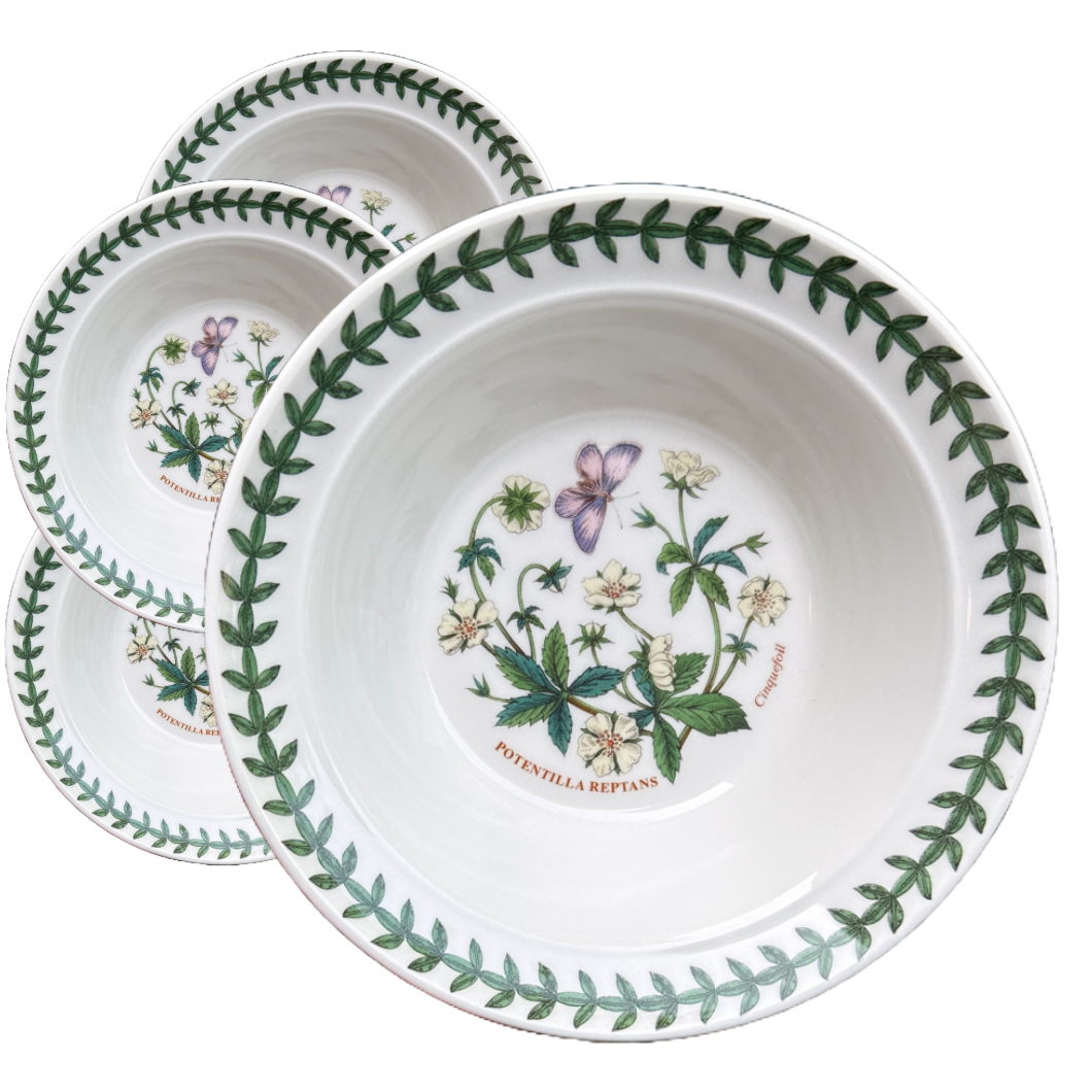 Portmeirion, Cinquefoil, Potentilla Reptans 6.25" Bowl Botanic Garden Harmony x4