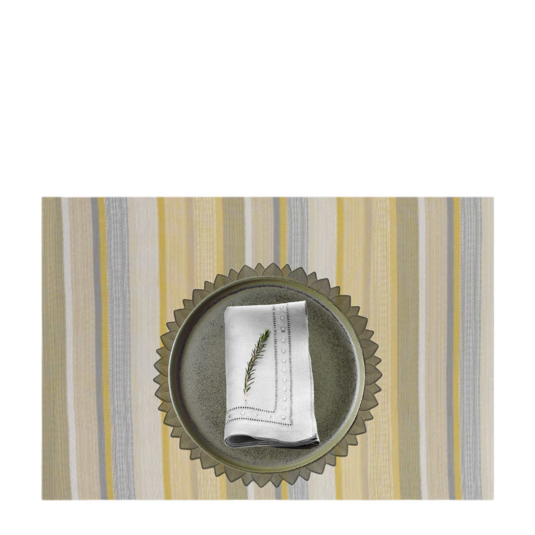 Striped yelliow placemat