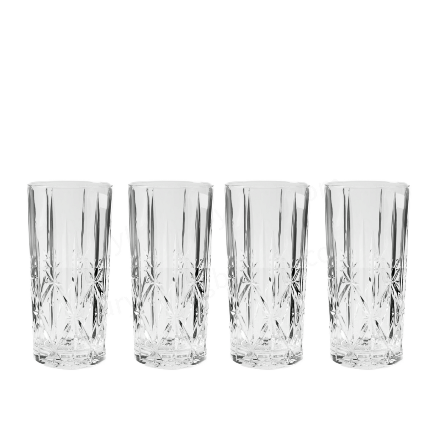 Waterford Crystal Marquis Sparkle Hiball Tumbler Biccieri Blown Glass Set of 4