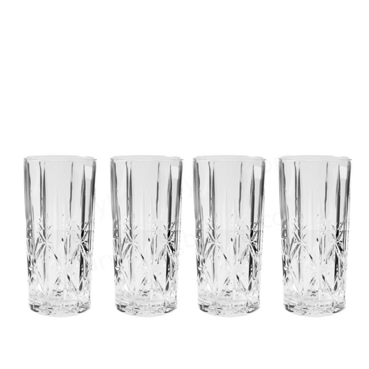 Waterford Crystal Marquis Sparkle Hiball Tumbler Biccieri Blown Glass Set of 4