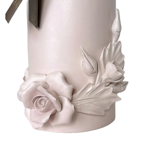 Arte di Capodimonte Borbone, Decorative Vase, Pink Porcelain Hand Crafted Roses