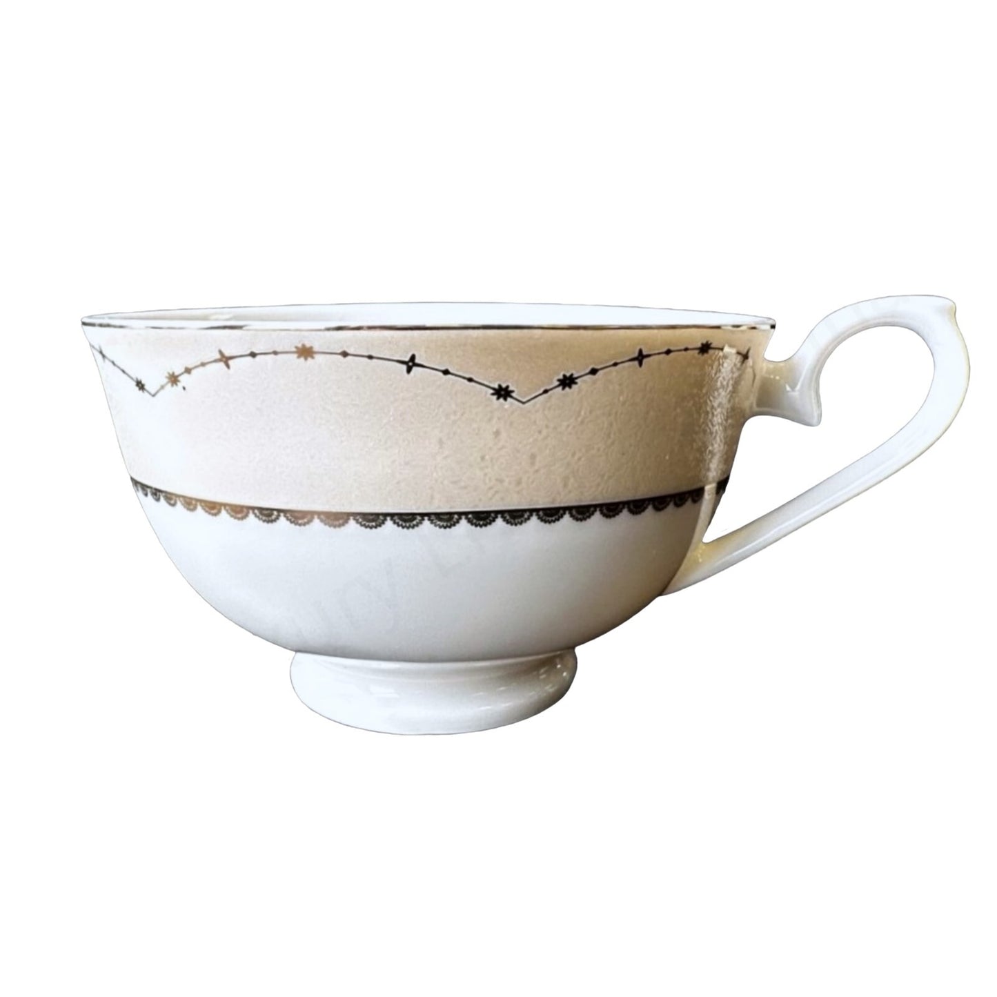 Joseph Sedgh VINERY 7193 Teacup, Coffee Cup, with Saucer Fine Bone China 8 Pcs