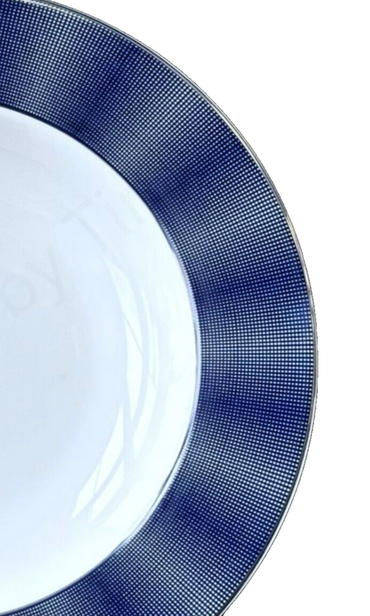 Joseph Sedgh BENTLEY COBALT BLUE Fine Bone China Soup / Pasta Plate 8.75" Set/4