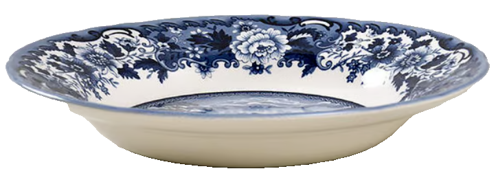 Soup Pasta Bowl Large Rim Belmont Dark Blue Earthenware Legend British Heritage