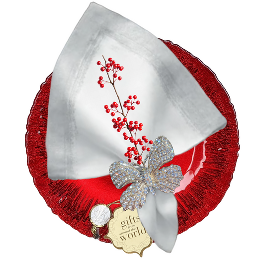 Napkin Rings Crystal Butterflies Rhinestones w/Sparkling Bling Design by Tahari