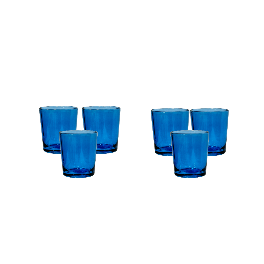 Royal Blue Shot Glasses, Stackable 3 oz  by Oneida Set of 6