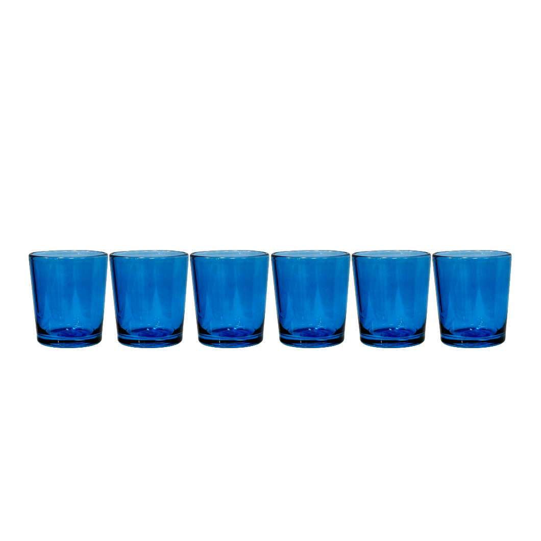 Royal Blue Shot Glasses, Stackable 3 oz  by Oneida Set of 6