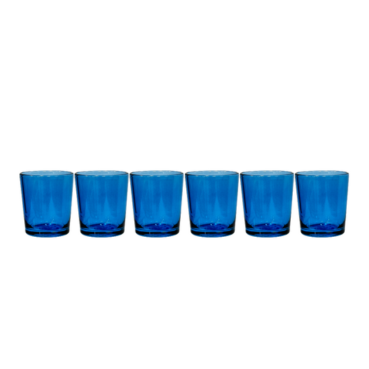 Royal Blue Shot Glasses, Stackable 3 oz  by Oneida Set of 6