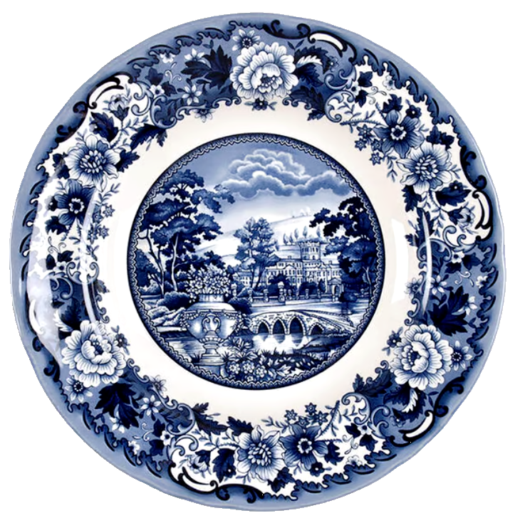 Soup Pasta Bowl Large Rim Belmont Dark Blue Earthenware Legend British Heritage