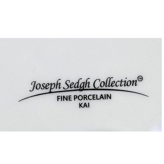 Joseph Sedgh KAI 8" White Fine Porcelain Side Salad Desert Plate w/Wave Pattern