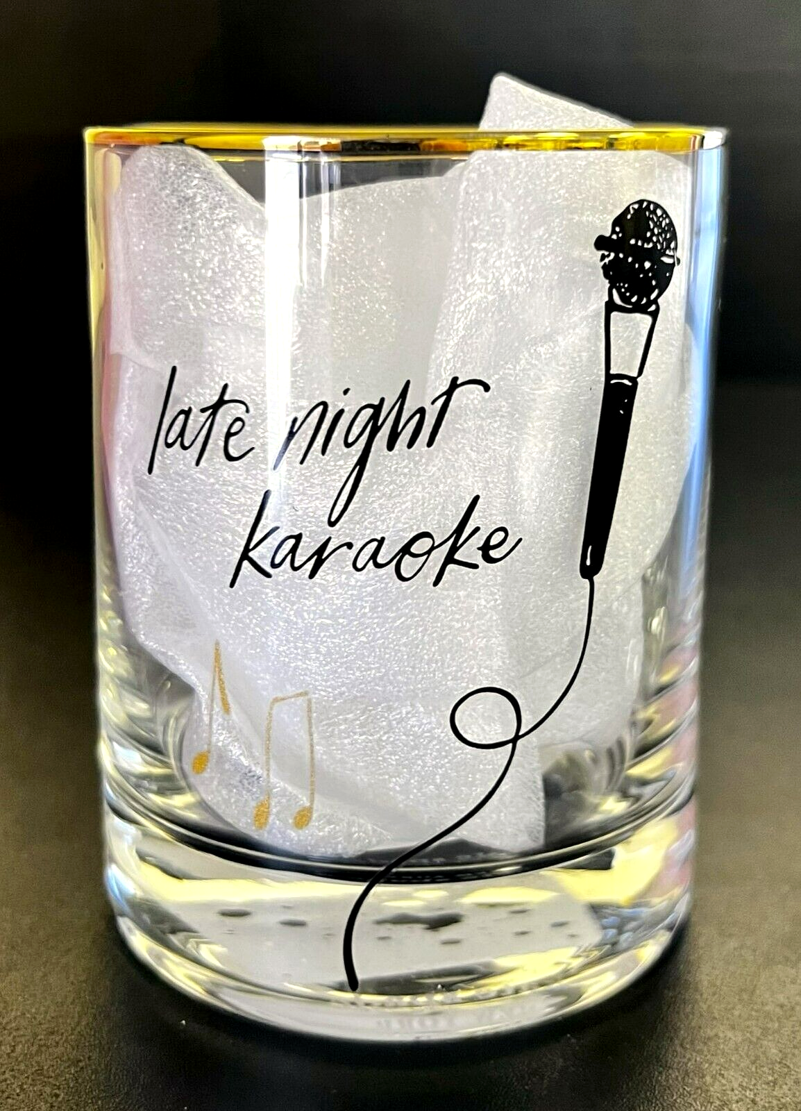 Kate Spade Whiskey Glass Manhattan. "Late Night Karaoke" & "Music In The Park"