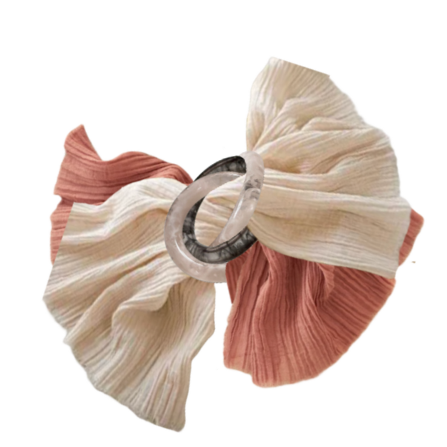 Tahari Home Napkin Rings Tortoise Chain 100% Resin Set of 4