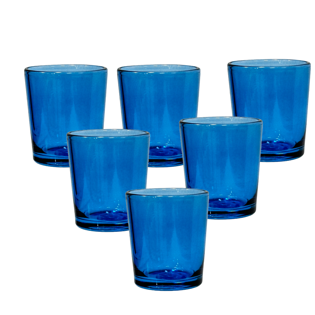 Royal Blue Shot Glasses, Stackable 3 oz  by Oneida Set of 6