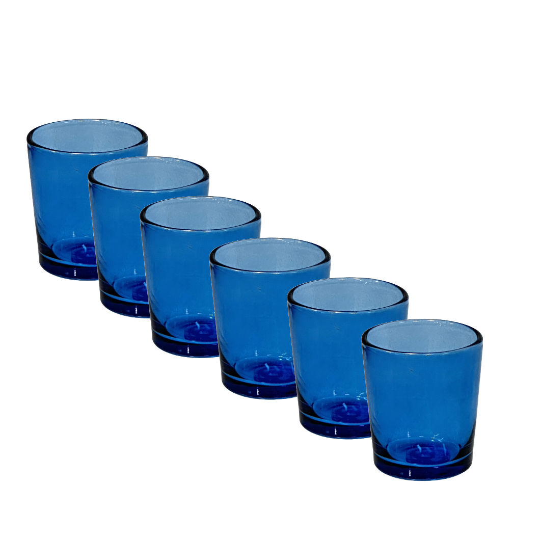 Royal Blue Shot Glasses, Stackable 3 oz  by Oneida Set of 6