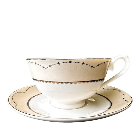 Joseph Sedgh VINERY 7193 Teacup, Coffee Cup, with Saucer Fine Bone China 8 Pcs