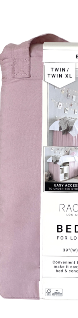 Bed Skirt Pink Twin Extra Long Lofted Dorm Bed 42" Drop Height by Rachel Zoe