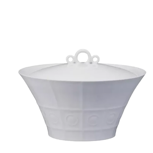 Soup Tureen, Vegetable Dish with Lid by Philippe Deshoulieres Osmose Extra White
