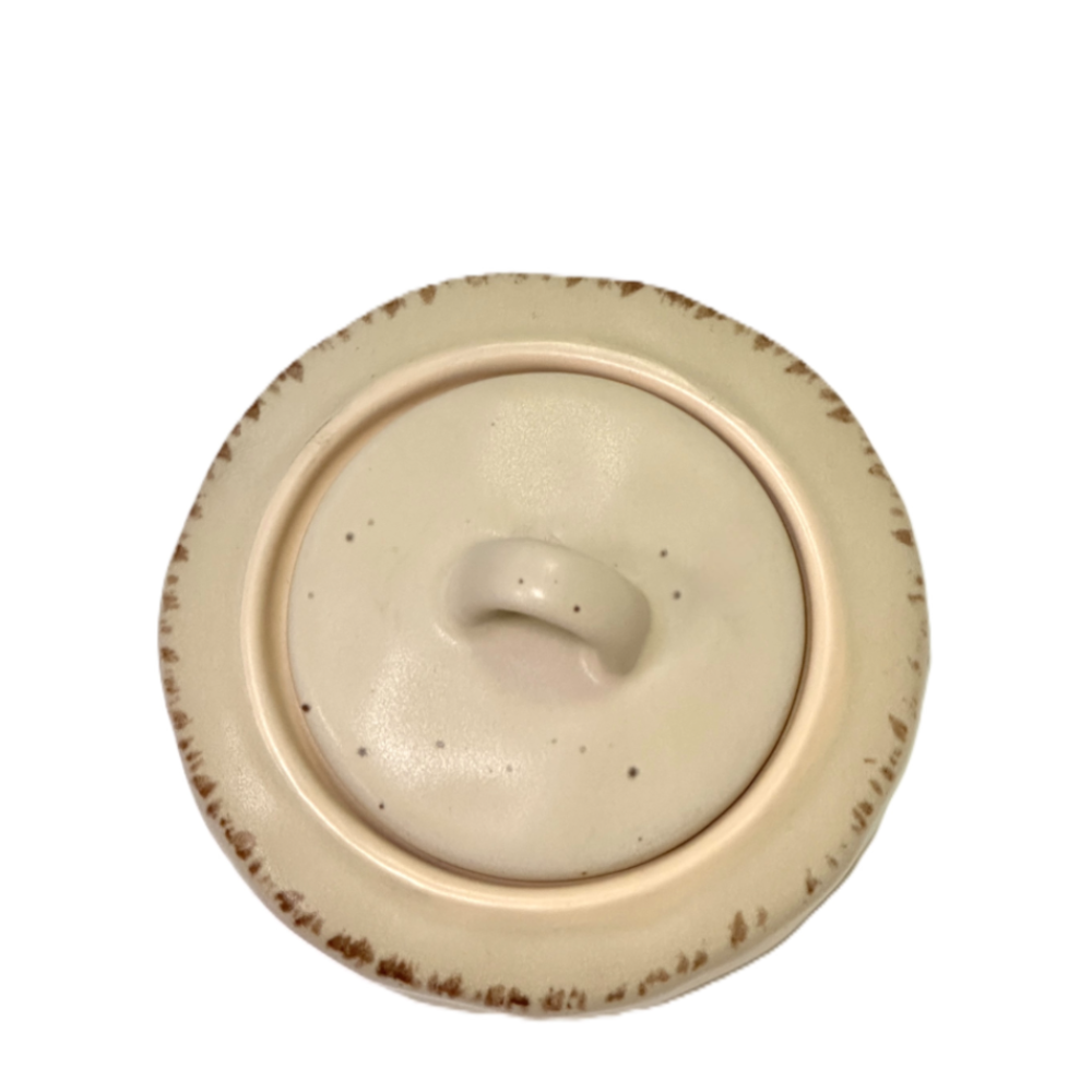 Sugar Bowl with Lid Ceramic Yellow Chick by Spectrum Designz  Chickadee Decor