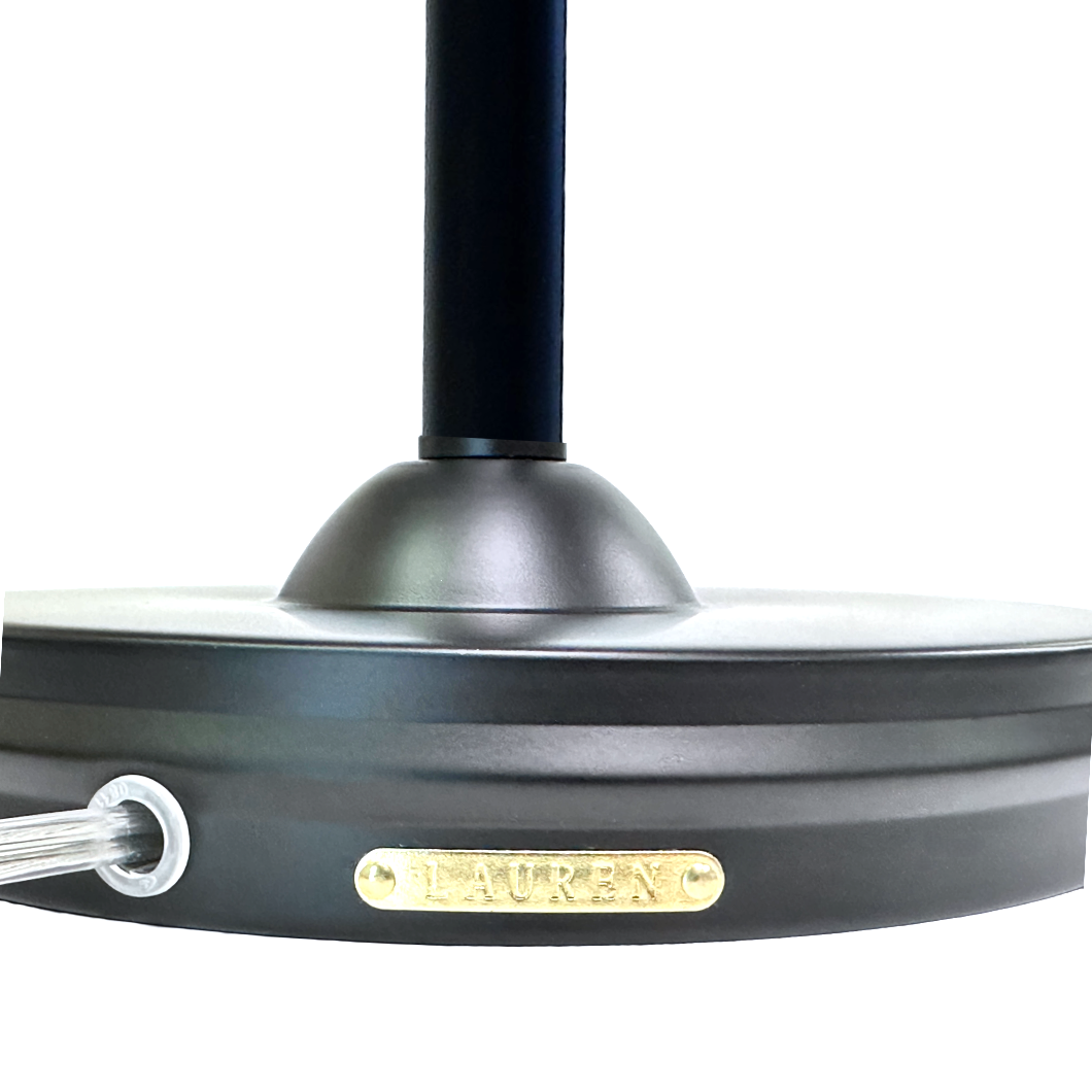 Ralph Lauren Classic Adjustable Desk Lamp Black Metal with Conical Black Shade