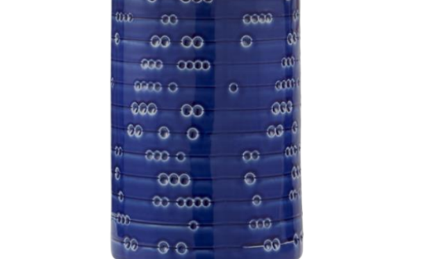 Aerin Darina Large Pebbled Blue Table Lamp Visual Concepts Dimmer Reactive Glaze