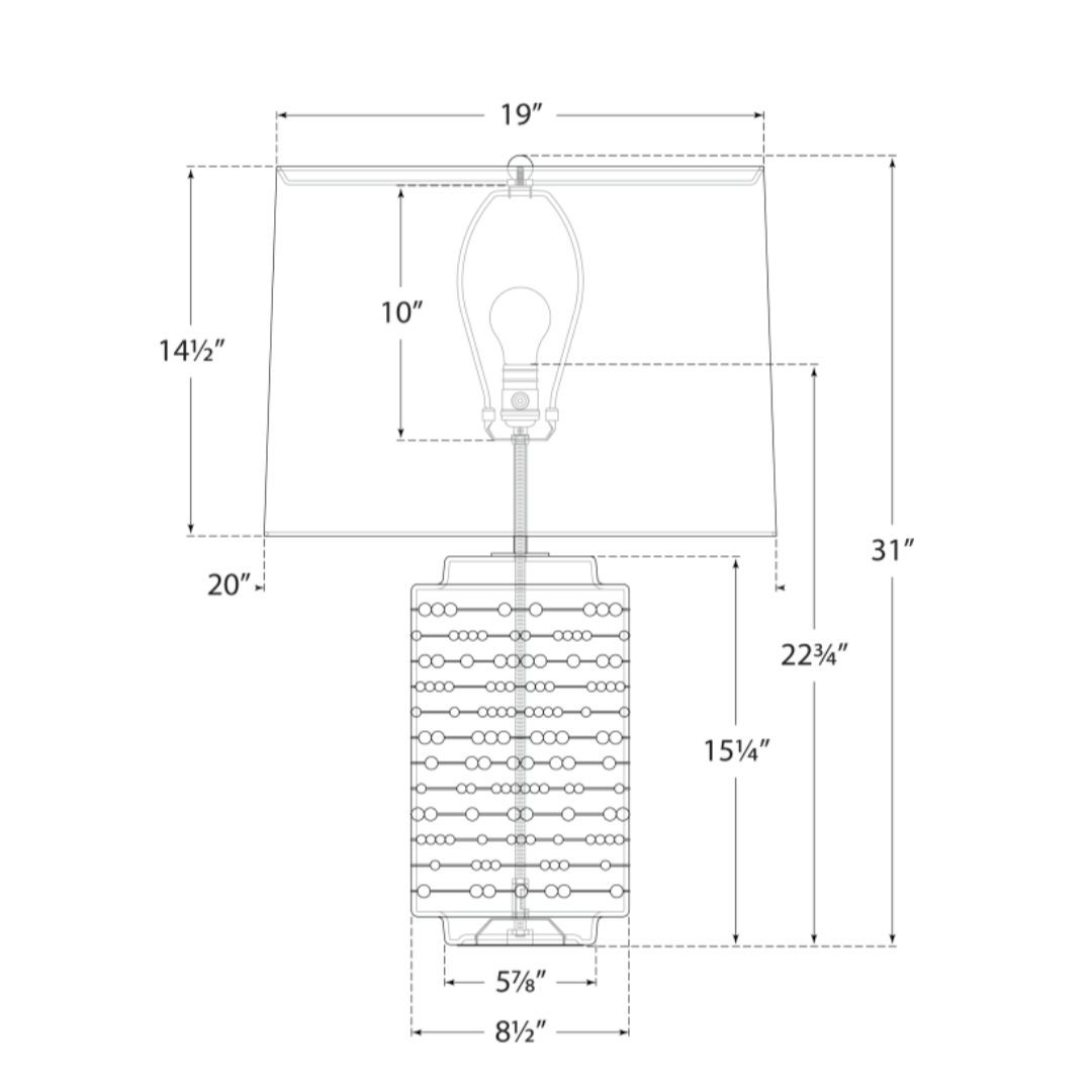 Aerin Darina Large Pebbled Blue Table Lamp Visual Concepts Dimmer Reactive Glaze