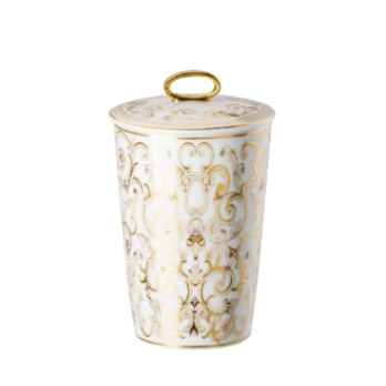 Versace Medusa Gala Gold Porcelain Lidded Votive Le Jardin de Versace Fragrance