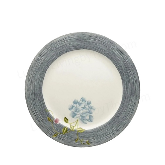 Laura Ashley Heritage Collectables Plate Large 10.5" Midnight Pinstripe