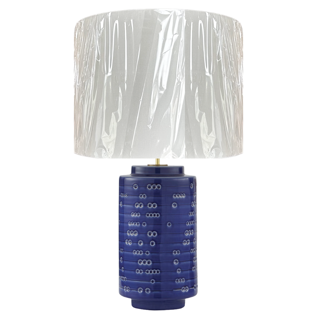 Aerin Darina Large Pebbled Blue Table Lamp Visual Concepts Dimmer Reactive Glaze